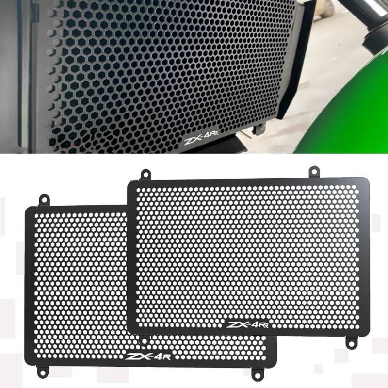 Kühlergrillabdeckung Motorrad Kühlergrill Schutz Schutz Abdeckung Alumiunm Zubehör Für Kaw&asaki Für NI&nja ZX-4RR ZX-4R ZX 4R SE 2023 2024 von DINGZEN