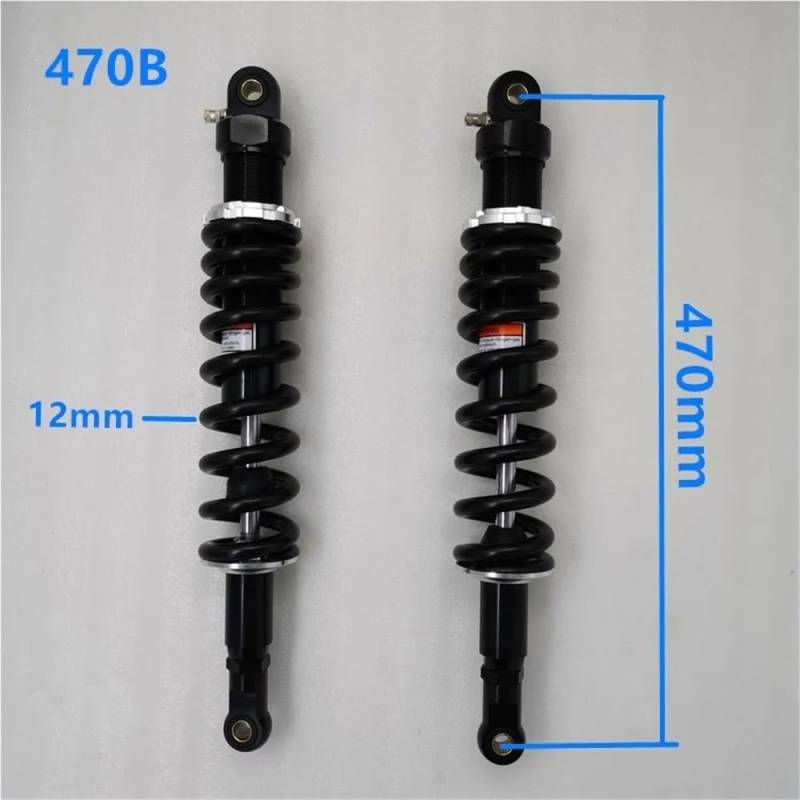 Motorrad Stoßdämp 10mm 12mm frühling 420mm 470mm Motorrad Stoßdämpfer für für Su&zuki für KA&WASAKI RZR 800 Quad Dirt ATV von DINGZEN