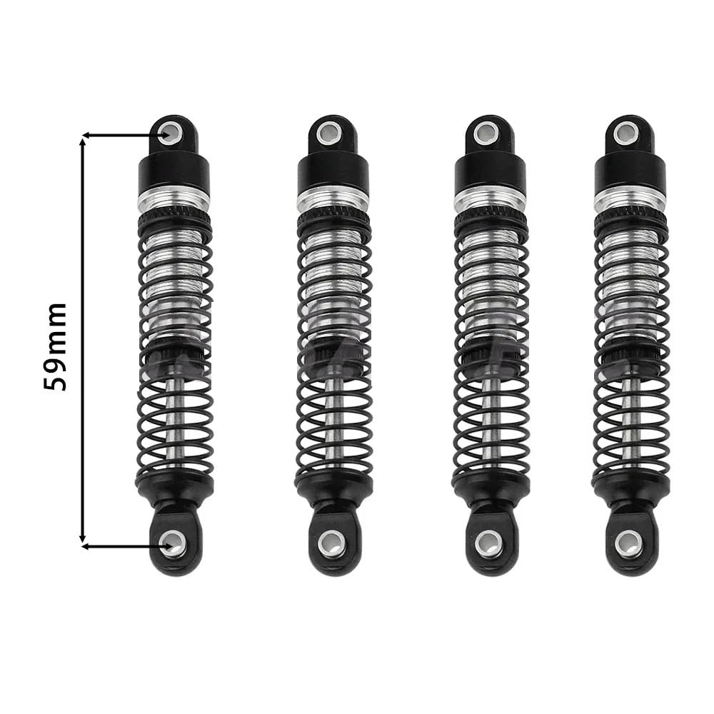 Motorrad Stoßdämp 4 STÜCKE 51/53/59/66/78mm Aluminium Stoßdämpfer Dämpfer für 1/18 RC Crawler TRX4M TRX-4M von DINGZEN