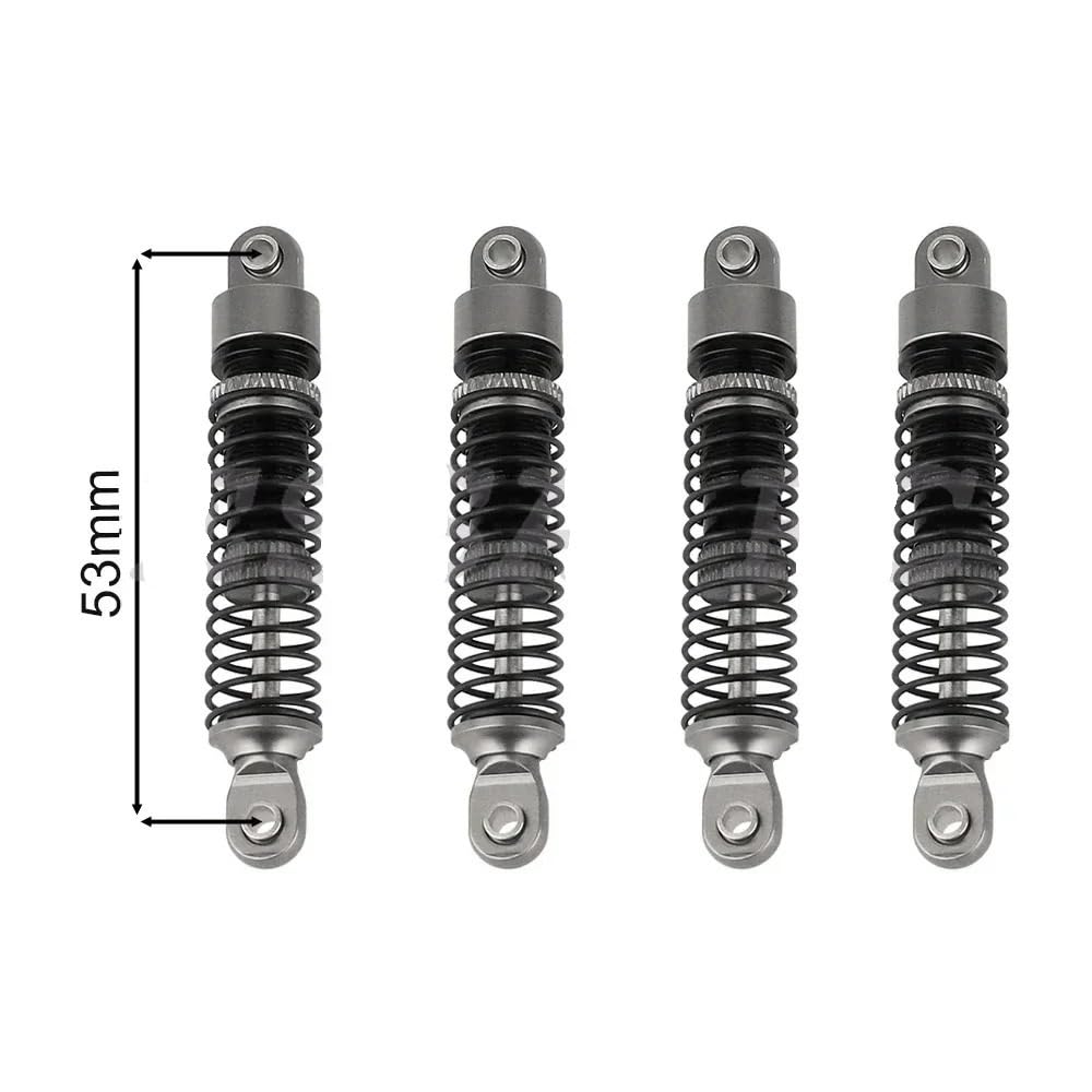 Motorrad Stoßdämp 4 STÜCKE 51/53/59/66/78mm Aluminium Stoßdämpfer Dämpfer für 1/18 RC Crawler TRX4M TRX-4M von DINGZEN