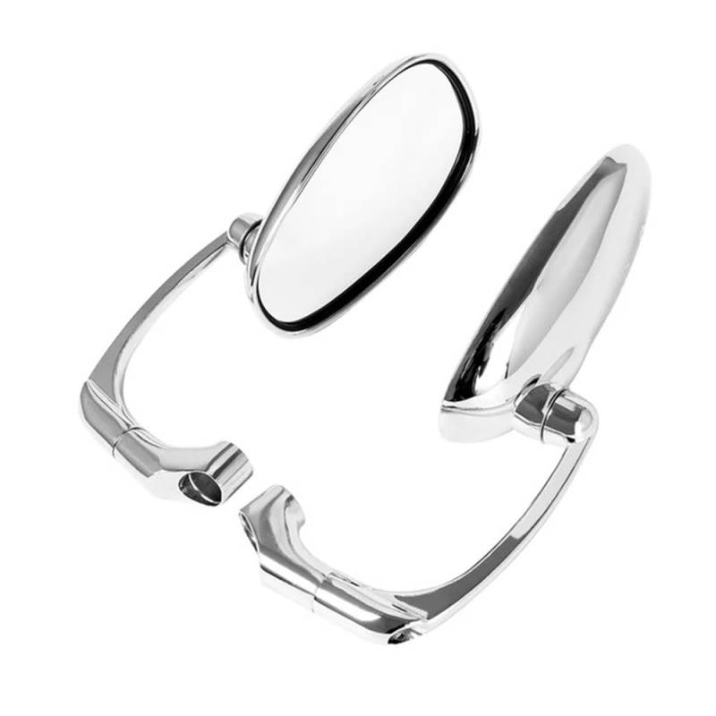 Rückspiegel Seitenspiegel 8mm 10mm Motorrad Retro Oval Rearview Außenspiegel L-Bar Aluminium Motorrad Zubehör Für Ha&rley Für Ya&maha von DINGZEN