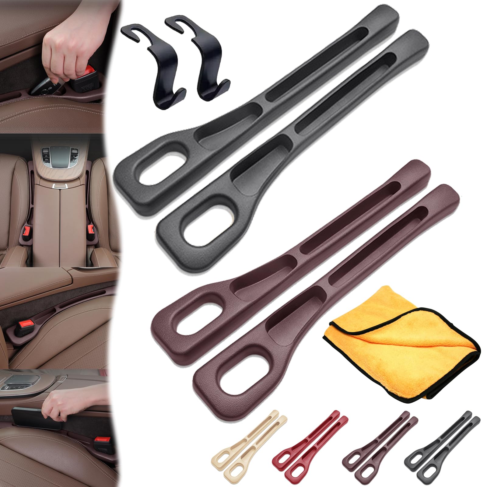 Vehicle-Mounted Gap Leak-Proof Filling Strip, Car Seat Gap Filler Organizer, Car Side Seat Gap Filler, Car Gap Filler Organizer, Between Car Seat Gap Filler, Universal for Most Cars (2PCS-D) von DINNIWIKL