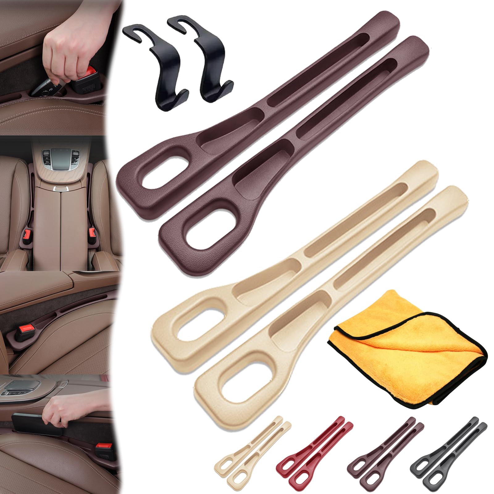 Vehicle-Mounted Gap Leak-Proof Filling Strip, Car Seat Gap Filler Organizer, Car Side Seat Gap Filler, Car Gap Filler Organizer, Between Car Seat Gap Filler, Universal for Most Cars (2PCS-F) von DINNIWIKL