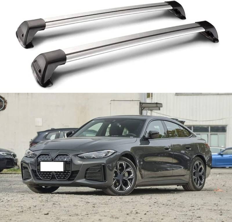 2 pcs Dachreling Dachgepäckträger für BMW i4 Gran Coupe 2022 2023 2024, Dachträger Lastenträger Relingträger für Gepäcktransport Reisen und Camping von DIOTTI