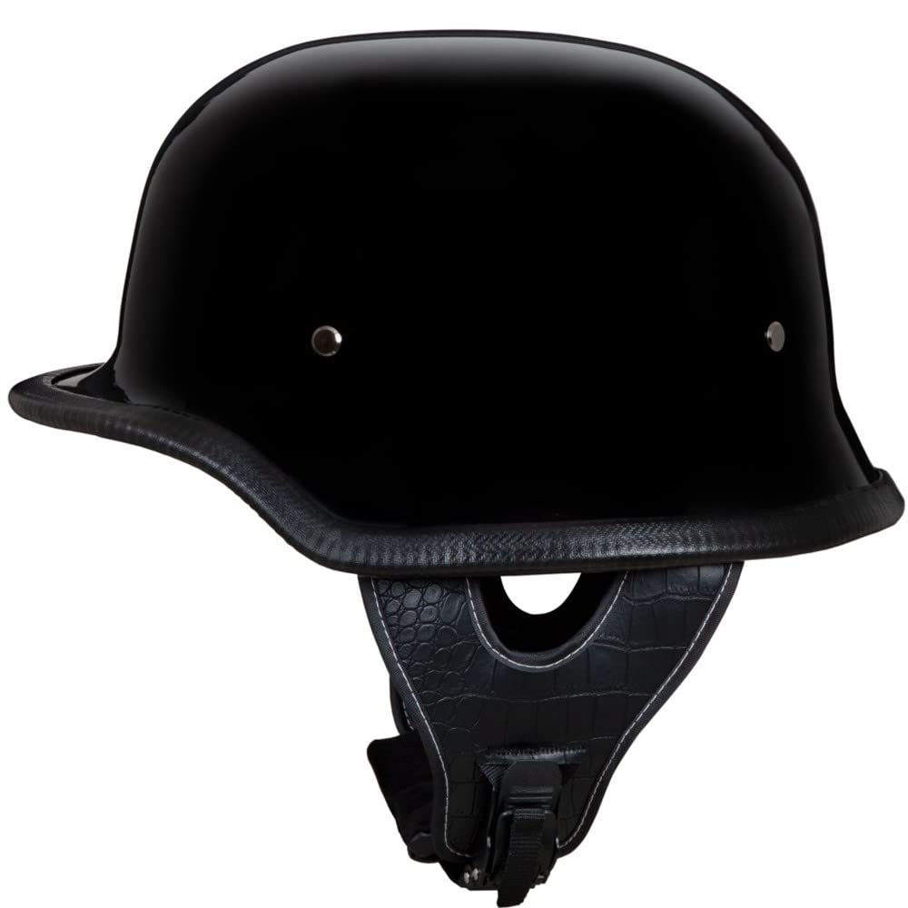 Deutscher Stil Halbschale Helm Retro Halbgesicht Motorradhelm Halbhelm Motorrad -ECE zugelassenen Männern und Frauen Open Face Helm für Scooter Moped Cruiser Motorrad M ~ XXL von DIRERTYS