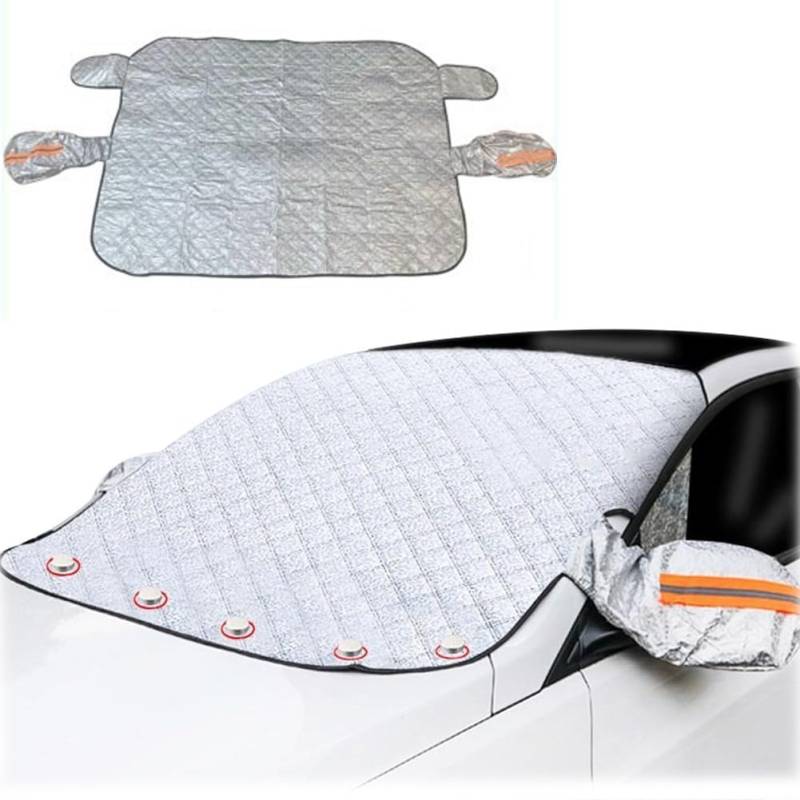 Auto Frontscheibenabdeckung für Kia Sedona II SWB 2006-2014, Ultra-Dick Scheibenabdeckung Abdeckung Sonnenblende Winter Gegen Schnee EIS Frost Sonne UV,150 * 105cm von DISANSHAO