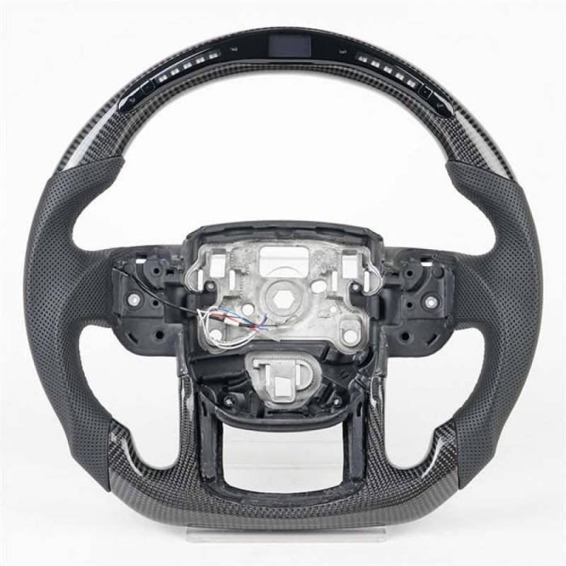 LED-Lenkrad aus perforiertem Carbonfaser-Leder, kompatibel mit Sport Range SVR L494 2014 Plus Evoque(LED Version) von DIWUCXCA