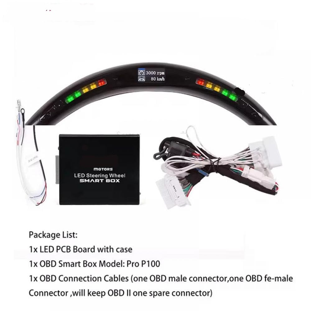 Universelles Auto-LED-Lenkrad-Display-Set, kompatibel mit Motoren, klassisches Modell, geeignet für RS AMG(Classic 20 Leds) von DIWUCXCA