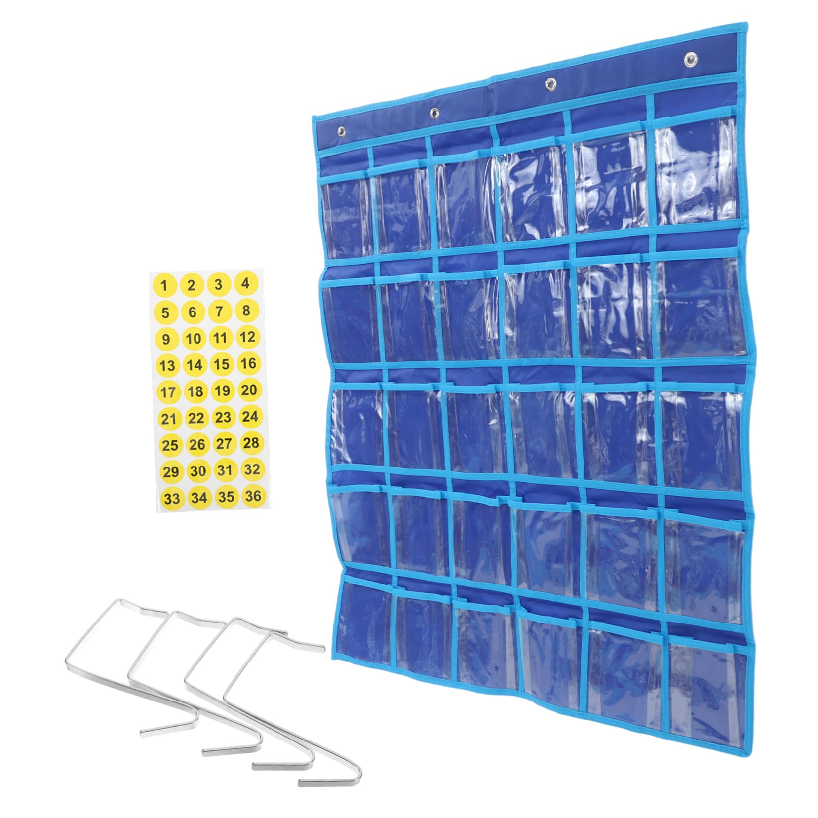 DIYEAH 1 Satz Handy-Aufbewahrungstasche hinter der Tür hängender Schmuck-Organizer für den Schrank Großes Taschendiagramm für das Klassenzimmer nummerierte Taschenkarte verdicktes PVC von DIYEAH