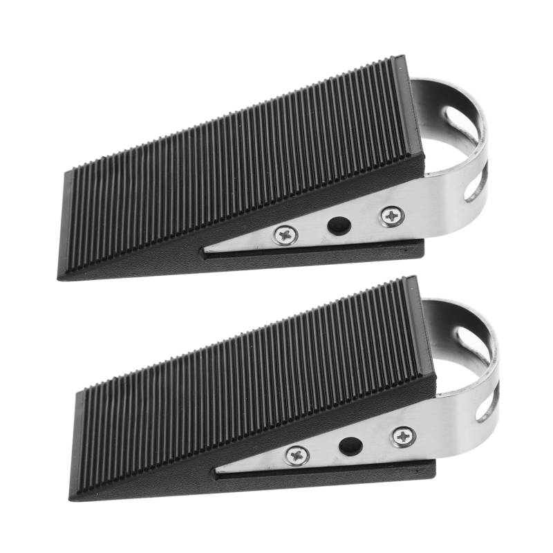 DIYEAH 2St Türstopper handhaben blinken Griffe schützend Aufhänger door stops door wedge Türkeilstopper für Hotels Türkeilstopper für Boden Türkeil für Zuhause Rostfreier Stahl Black von DIYEAH