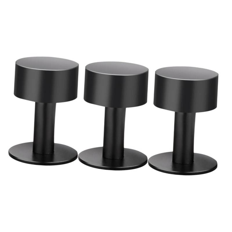 DIYEAH 3St türstopper wand Bodentürstopper Türstoßstangen zum Zuschlagen bodenmontierte Tür Türkeil Wandtürstopper Türstopper für die Wand schwerer Türstopper Rostfreier Stahl Black von DIYEAH