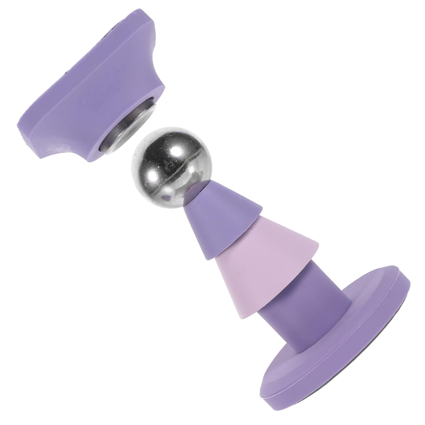 DIYEAH Türstopper für die Unterseite der Tür Schlagfreier Türstopper magnetischer Türstopper bodentürstopper kleiner Türstopper kein Bohren des Türstoppers Tür stoppt weiches Gummi Violet von DIYEAH