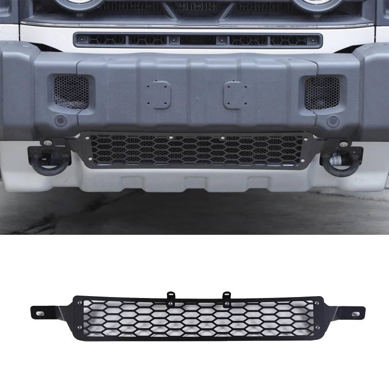 DIYUCAR Auto Frontstoßstange Unterer Grill Guard Cover Kompatibel mit INEOS Grenadier 2020-2025 Honeycomb Mesh Front Bumper Air Intake Protection Grille Exterior Accessories (Black) von DIYUCAR