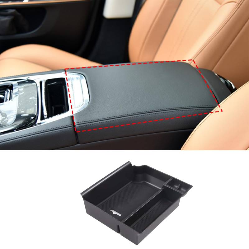 DIYUCAR Auto Mittelkonsole Armlehne Box Ablageschale für Jaguar XJ XJL X351 2010-2019 Innenzubehör von DIYUCAR