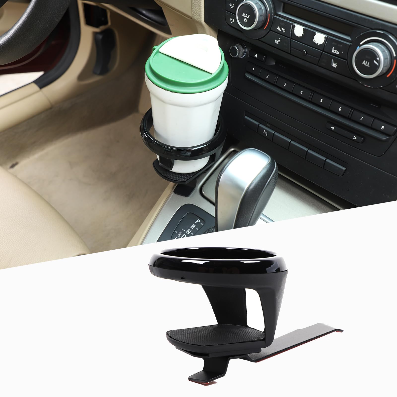 DIYUCAR Auto Mittelkonsole Wasserbecherhalter Getränkeständer Kompatibel mit B-M-W 3er Serie E90 E91 E92 E93 2005-2012 Auto Fahrzeug Getränkehalter Auto Getränkehalter für Wasser Kaffee Saft von DIYUCAR