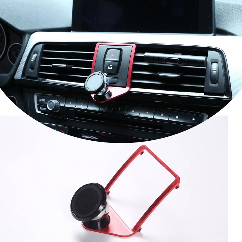 DIYUCAR Handyhalter Für Auto Air Vent Für F22 F23 F30 F31 F34 F32 F33 F34 F35 F36 F80 F82 M4 2013-2019 Mit M LOGO (Rot) von DIYUCAR