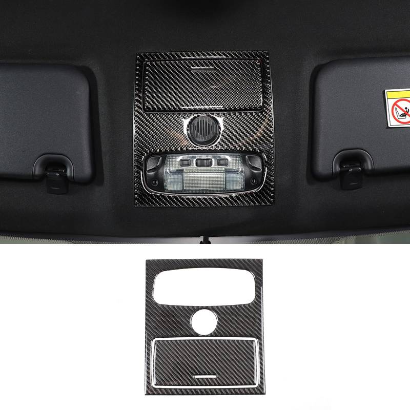 DIYUCAR Weiche Kohlefaser Auto Innen Front Leselicht Lampe Panel Abdeckung Trim Aufkleber Auto Innen Dach Lampe Panel Abdeckung Kompatibel mit Ford Ranger 2015-2021 von DIYUCAR