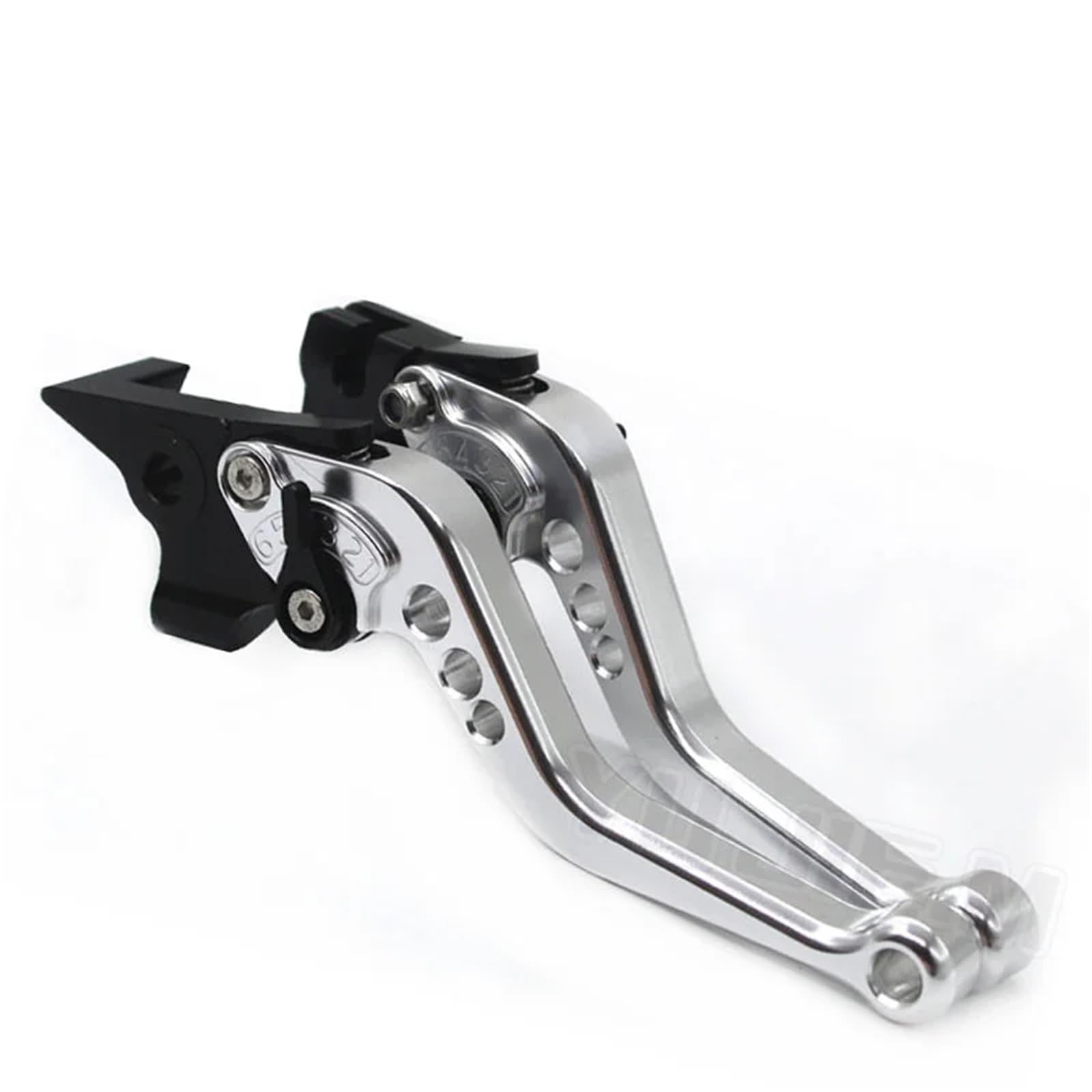 For Motorrad CNC 5-Gang Einstellbarer Aluminium-Bremskupplungshebel ZA 350 FORZA300 FORZA 250 FORZA 125/150/750 2001-heute(NO LOGO Silver) von DIYUHUO