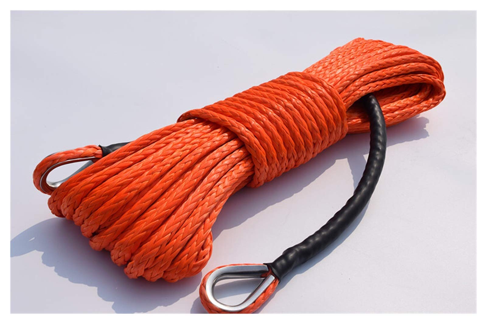 Seilwinde, 10 mm x 26 m, Seilverlängerung, 0,95 cm, synthetisches Seil, Plasma-Windenkabel (Farbname: Orange) (Orange) von DJFHDIHRFHBVCASIJ