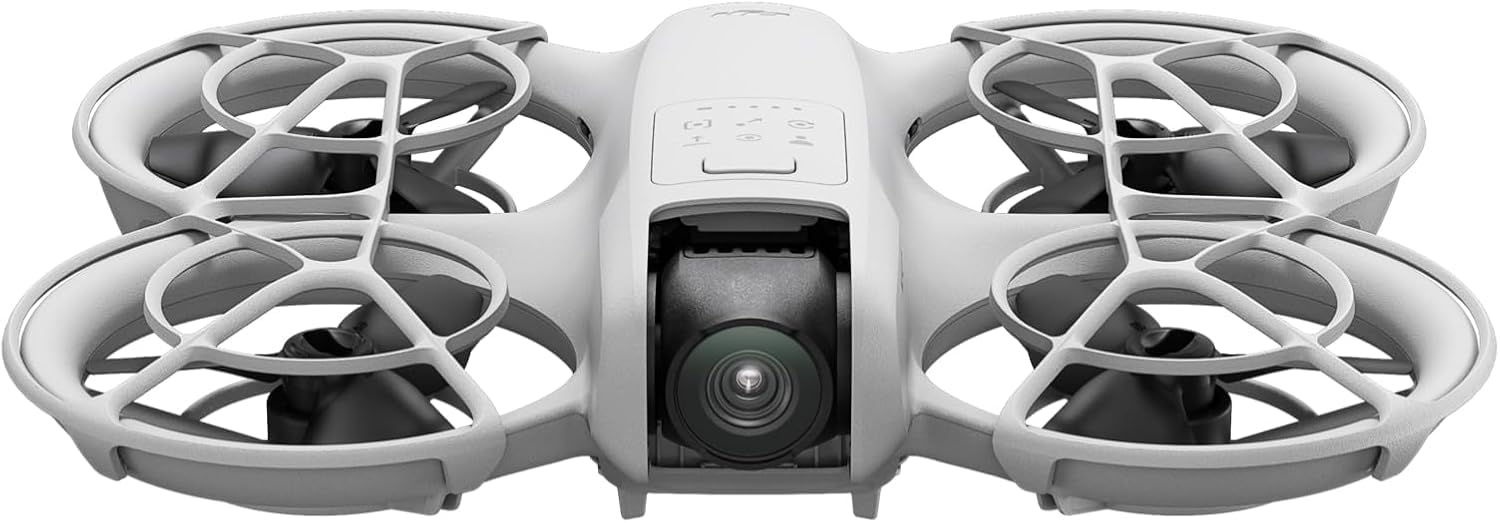 DJI Neo, Mini drohne mit 4K UHD-Kamera für Erwachsene, 135g selbstfliegende Drohne, follow me funktion, Handstart, KI-Motivverfolgung, QuickShots, eingebauter Propellerschutz (Controllerfrei) von DJI