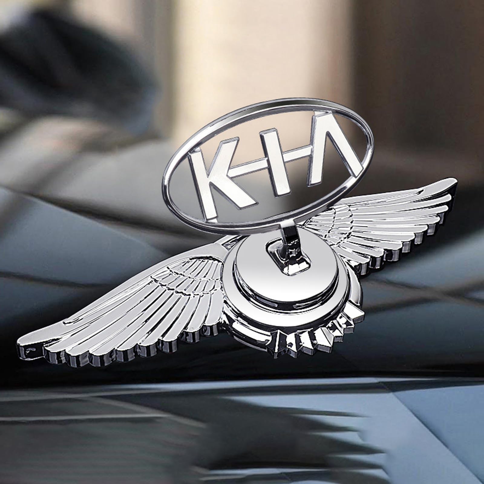 Auto 3D Emblem für Kia GT4 Stinger, Auto Motorhaube Metall Logo Selbstklebend Abzeichen Badge Skulptur, Wasserdicht Rostfrei, Auto Motorhaube Dekoratives Zubehör,B von DJUNA