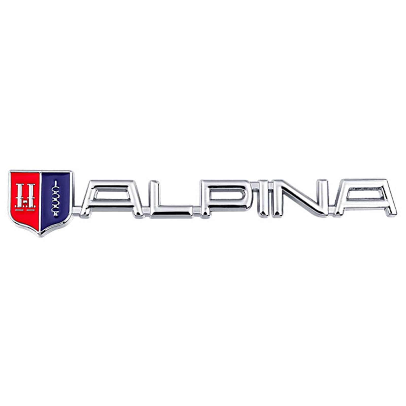 Auto Metall Emblem Badge für Alpina, Selbstklebend Karosserie Aufkleber Autoaufkleber Auto Dekoration Zubehör,A von DJUNA