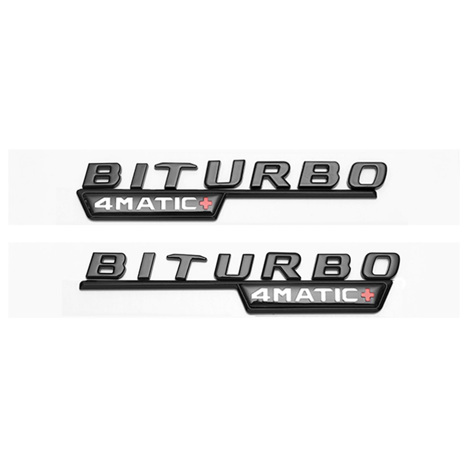 Auto Metall Emblem Badge für Ben-z V8 BITURBO/Turbo 4MATIC+, Selbstklebend Karosserie Aufkleber Autoaufkleber Auto Dekoration Zubehör,D von DJUNA