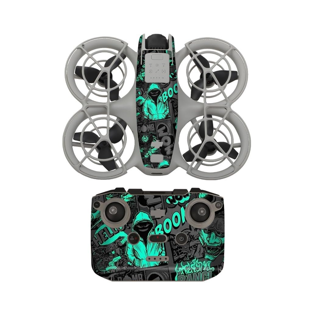 DJYILUF Schutzfolie Aufkleber Kit für DJI Neo, DIY wasserdichte Aufkleber Skins Wrap Aufkleber Protector für DJI Mavic Neo Drone und Fernbedienung (A) von DJYILUF