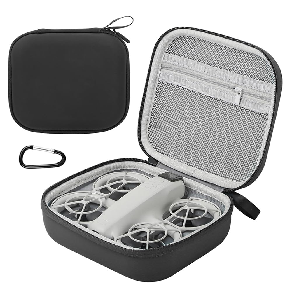 DKIIL NOIYB DJI Neo Tasche, PU Tragetasche für DJI Neo Fly More Combo, Aufbewahrungs Tasche Kompatibel mit RC-N3 Fernbedienung, 3 Batterien, Batteriemanager von DKIIL NOIYB