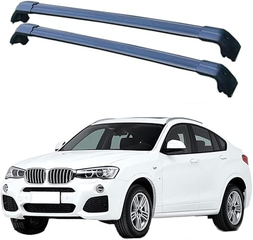 Autodachgepäckträger für BMW X4 F26 G02 2014-2019，Resistant Cross Bar Rooftop High Anti-Diebstahl Design Dachträger Autozubehör. von DKLIMA