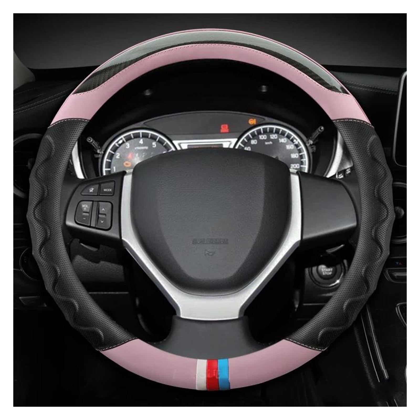 Auto Lenkradbezug Auto Lenkräder Abdeckung 38cm Leder Für Suzuki Für Grand Für Vitara Für Aerio Für Kizashi Für Liana Lenkradcover(PINK) von DKPMWD