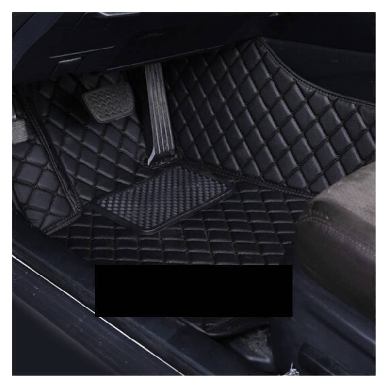 Auto Matten Auto-Fußmatten Für Golf 7 Für MK7 2013 2014 2015 2016 2017 2018 2019 Auto-Innenraum-Styling-Schutzabdeckungen Teppiche Automatte(Front 1pcs bk Black) von DKPMWD