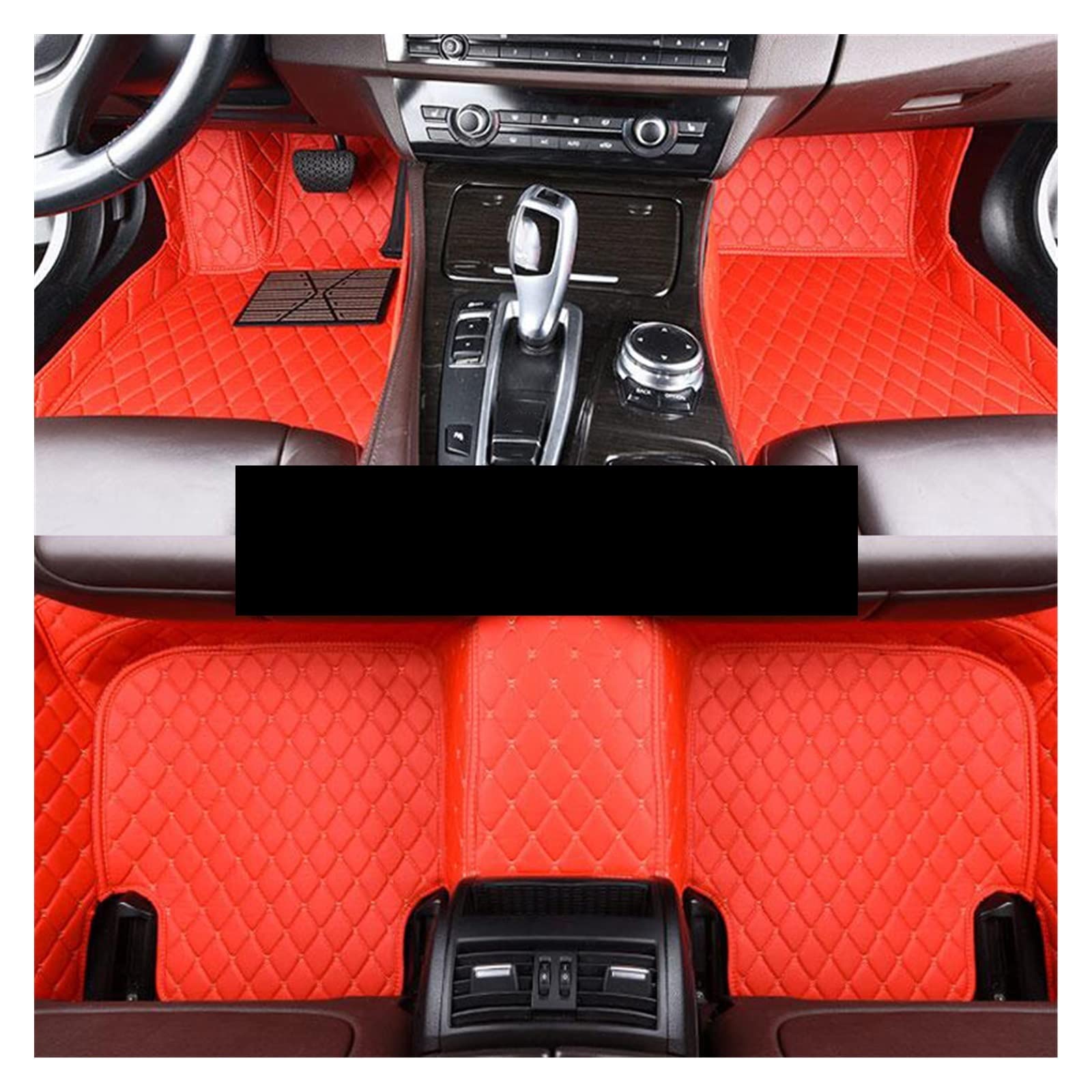 Auto Matten Auto-Fußmatten Für Jaguar Für F-Type 2013 2014 2015 2016 2017 2018 2019 2020 2021 Teppiche Custom Auto Foot Pad Zubehör Teppiche Part Automatte(Rot) von DKPMWD