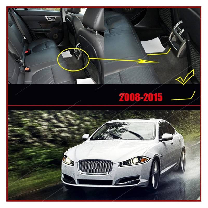 Auto Matten Auto-Fußmatten Für Jaguar Für XF Limousine 2008 2009 2010-2012 2013 2014-15 Auto-Fußpolster Automobil-Teppichabdeckung Innenausstattung Automatte(Beige) von DKPMWD