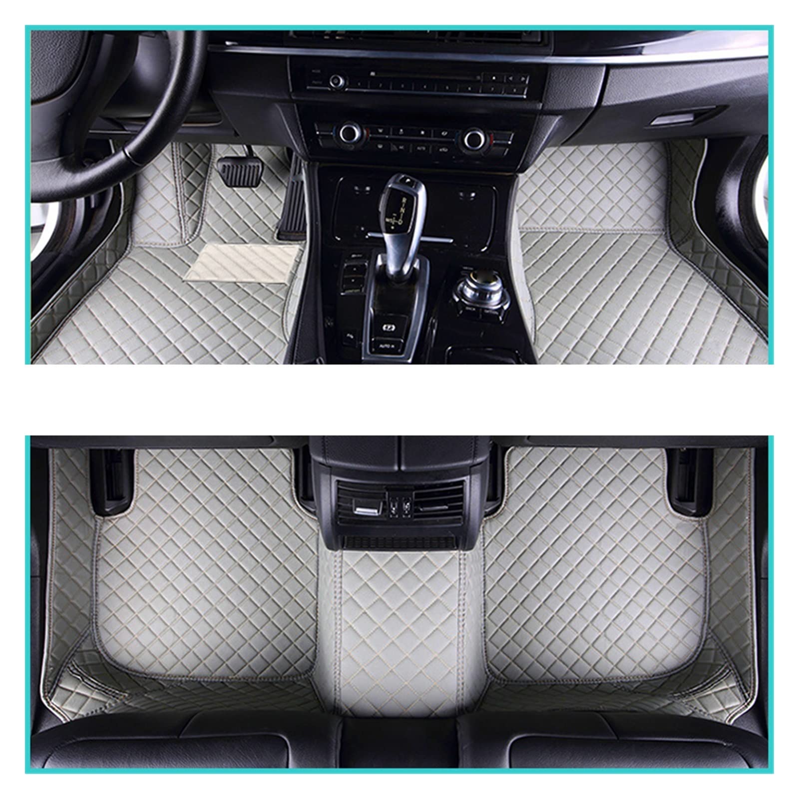 Auto Matten Auto-Fußmatten Für Jeep Für Grand Für Cherokee WK WK2 2011-2018 2012 Custom Auto Foot Pads Automobile Carpet Cover Interior Zubehör Automatte(Foot-Gray) von DKPMWD