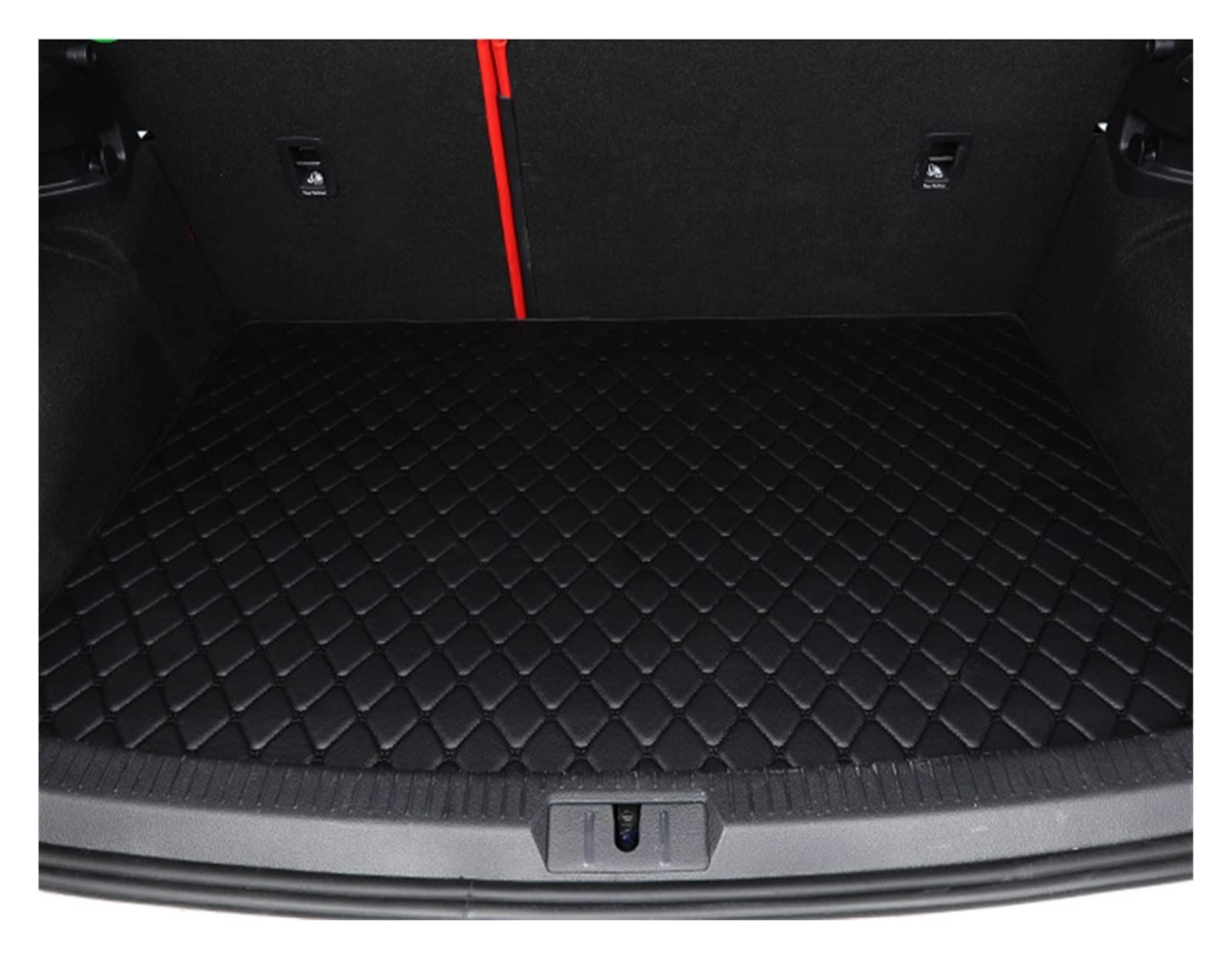 Auto Matten Auto-Fußmatten Für Jeep Für Grand Für Cherokee WK WK2 2011-2018 2012 Custom Auto Foot Pads Automobile Carpet Cover Interior Zubehör Automatte(Trunk-BK-BK) von DKPMWD