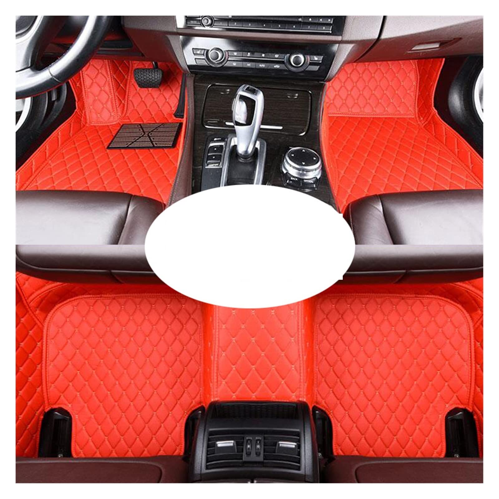 Auto Matten Auto-Fußmatten Für Land Für Rover Für Range Für Rover Für Evoque 2012 2013 2014 2015 SUV 4 Türen Autoteppiche Teppiche Automatte(LHD(3pcs) red) von DKPMWD