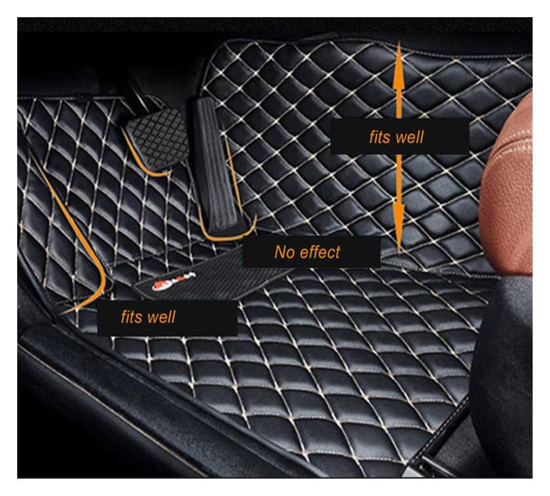 Auto Matten Auto-Fußmatten Für Q7 (Sieben Sitze) 2006 2007 2008 2009 2010 2011 2012 2013 2014 2015 Custom Foot Pads Automobil Automatte(Braun) von DKPMWD