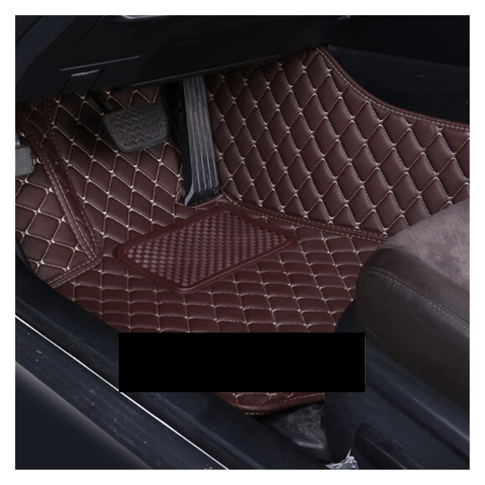 Auto Matten Für Hyundai Für Sonata YF 2011-2014 Auto Fußmatten Innen Styling Benutzerdefinierte wasserdichte Abdeckungen Lederteppiche Automatte(Front 1pcs Coffee) von DKPMWD