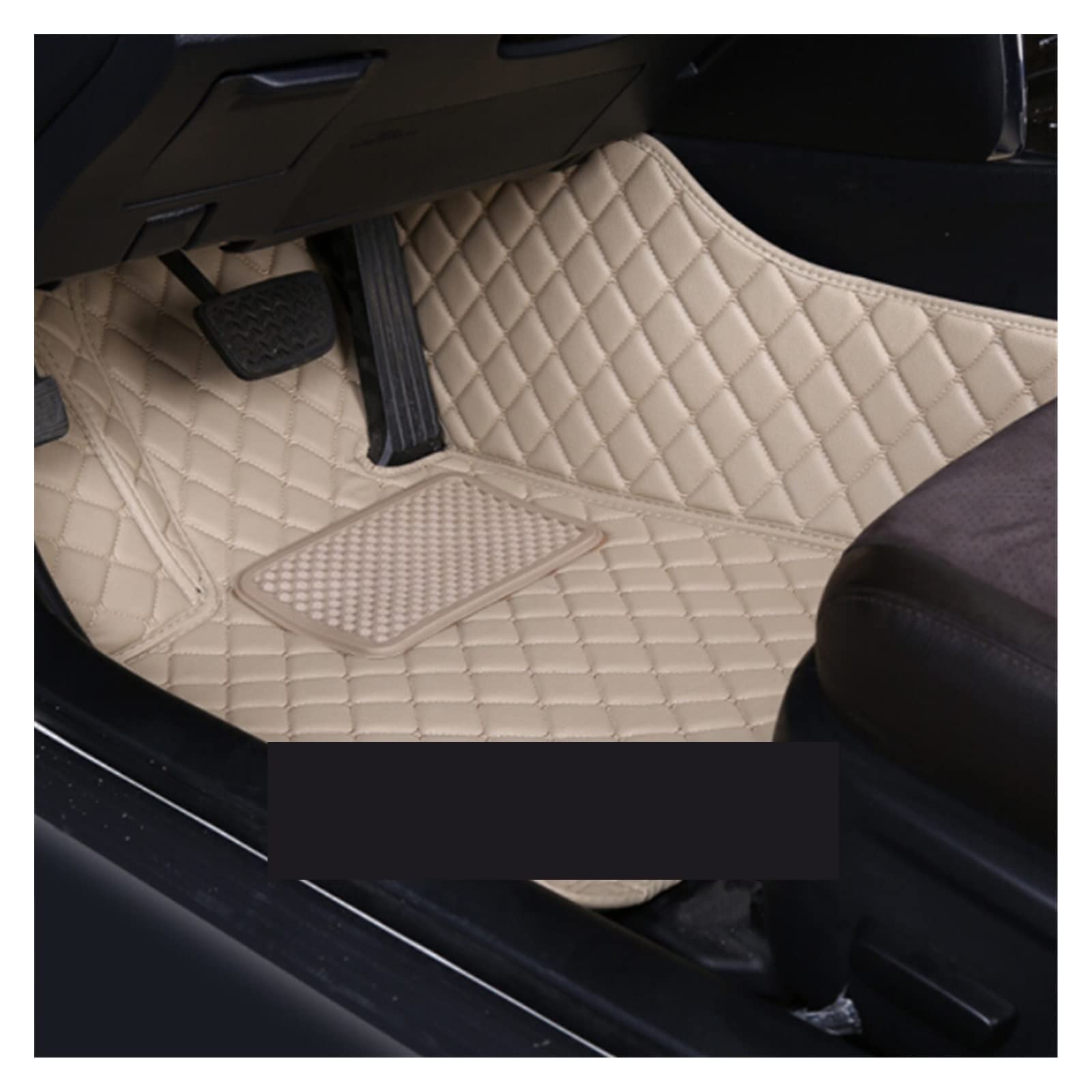 Auto Matten Für Hyundai Für Sonata YF 2011-2014 Auto Fußmatten Innen Styling Benutzerdefinierte wasserdichte Abdeckungen Lederteppiche Automatte(Front 1pcs beige) von DKPMWD