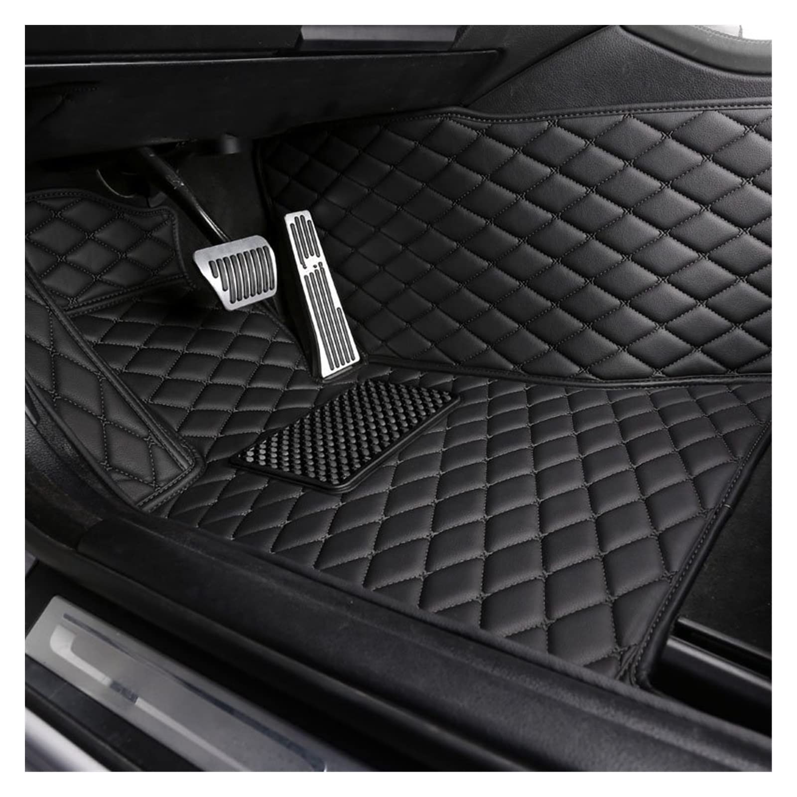 Auto Matten Luxusleder 3D-Innenraumteile Automatten Mit Taschen Bodenteppich Teppiche Für Dodge for Ram 1500 2013-2015 Zubehör Automatte(1 Seat2) von DKPMWD