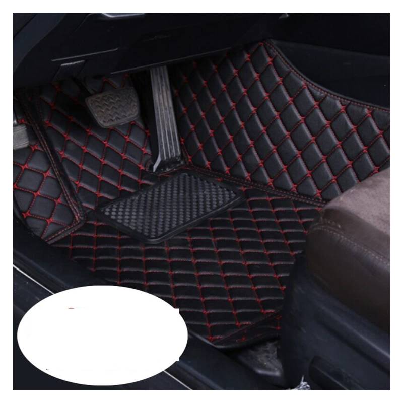 Auto Matten Teppiche Für Ford Für S-Max Für Smax Für S Max 2007-2016 (5 Sitze) Auto-Fußmatten Dash Fußpolster Teppich Automatte(Front 1pcs blk red) von DKPMWD