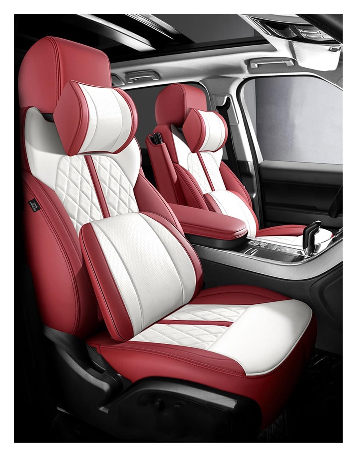 Auto-Sitzbezug Autositzbezug Für Peugeot 2008 2020 Zubehör Interieur Auto Full Set Automobile Custom Leder Autositzbezüge(14) von DKPMWD