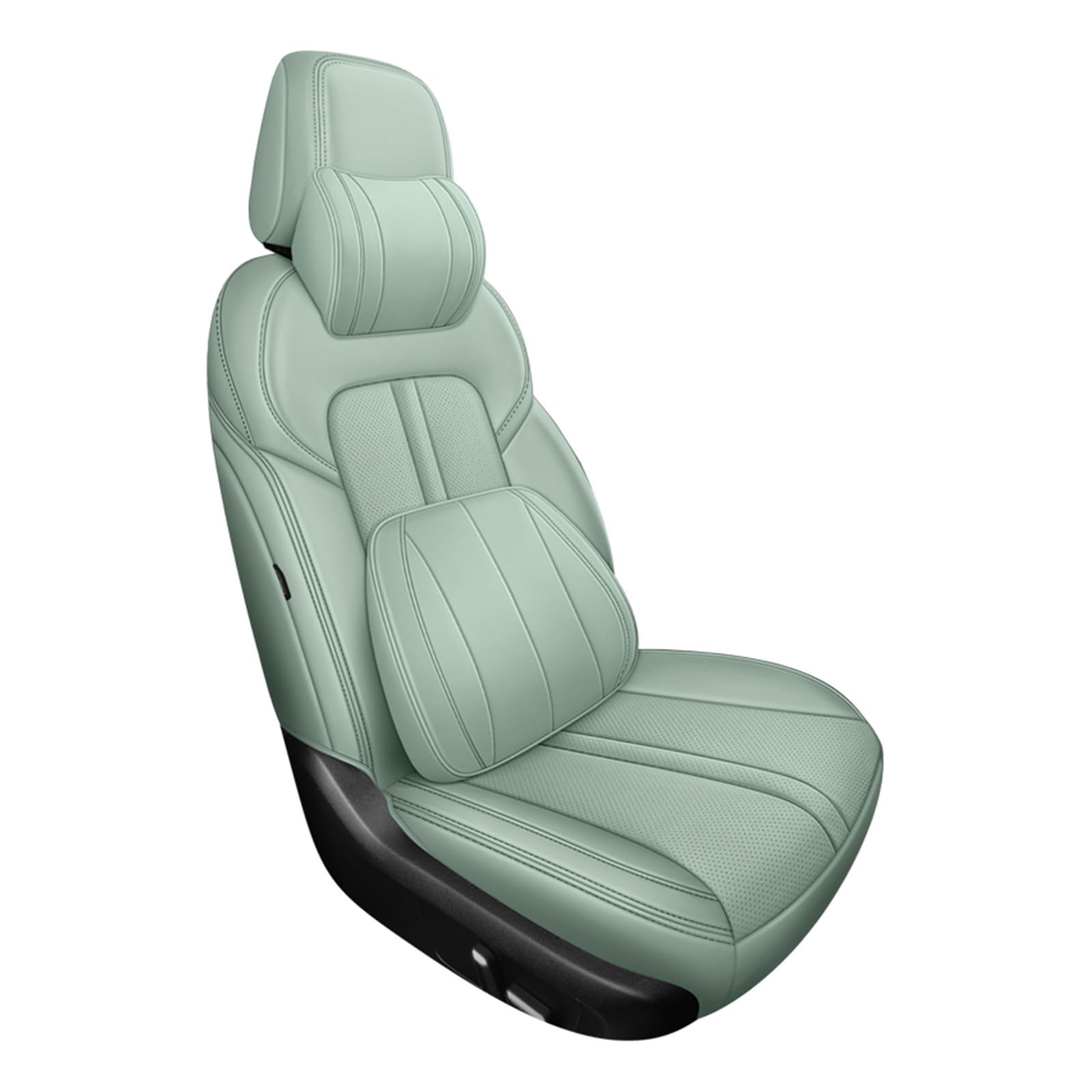 DKPMWD Auto-Sitzbezug Automobile 360° Full Cover Autositzbezug Für CRV 2017-2021 Styling Echtleder Innenzubehör Autositzbezüge(Pillow Green) von DKPMWD