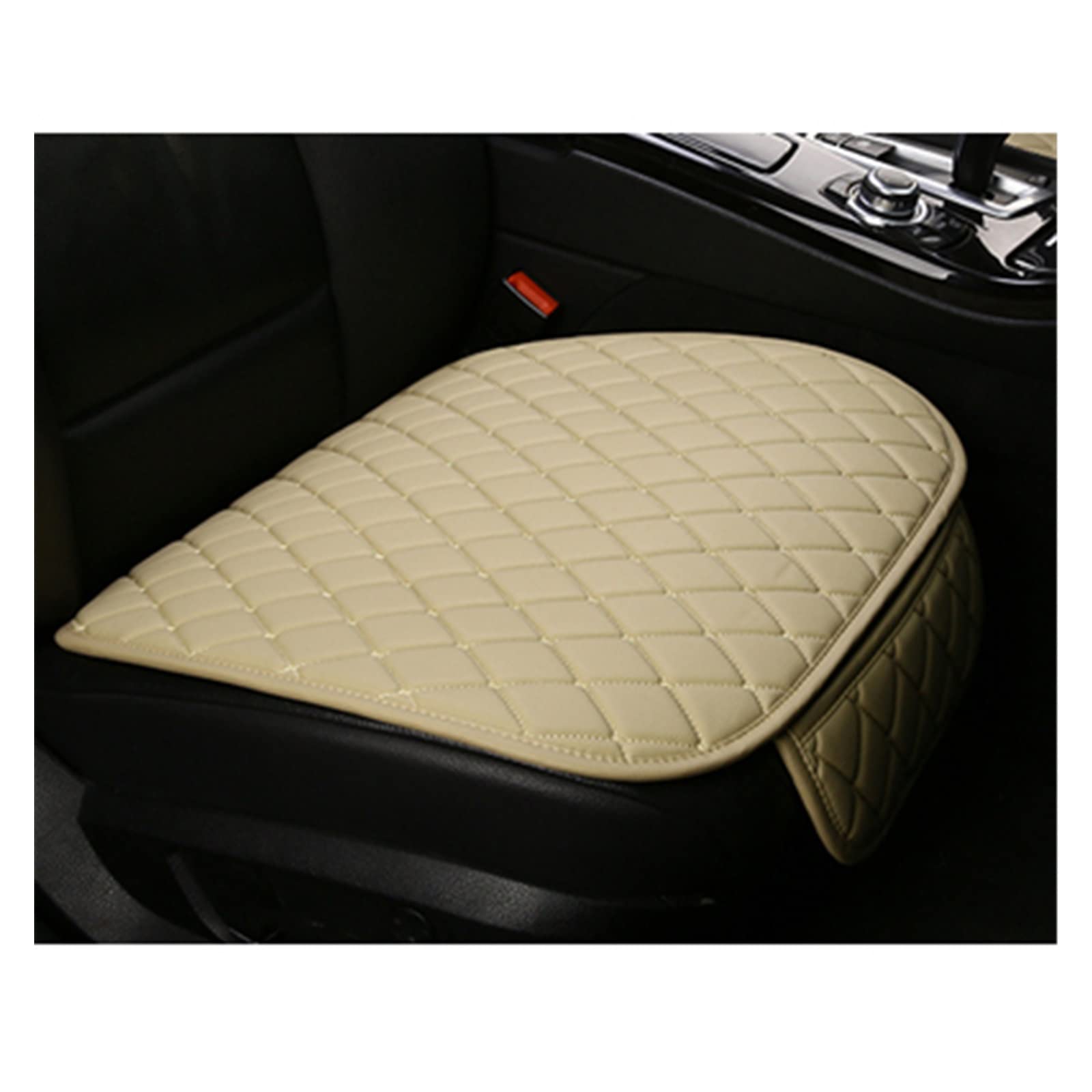 DKPMWD Auto-Sitzbezug Autositzbezüge Aus PU-Leder Autositzbezug Für Dodge Für Journey Für Charger Für Challenger Für Dart Für Caliber Für Magnum Autositzbezüge(Beige 1 Piece) von DKPMWD