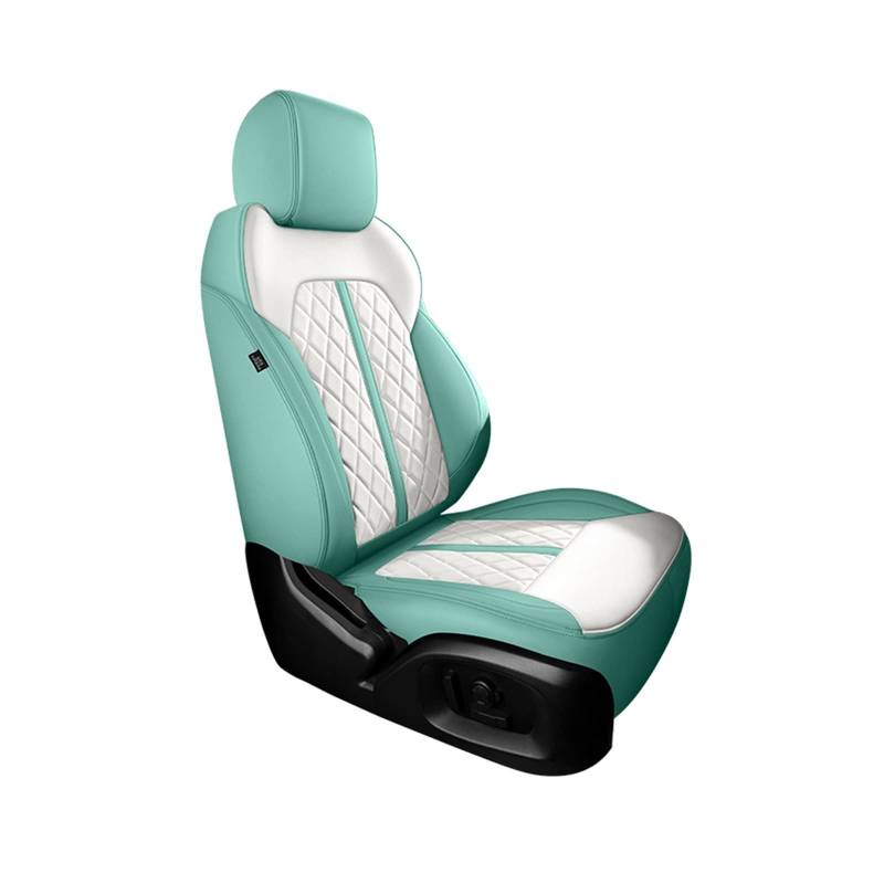 DKPMWD Auto-Sitzbezug Autositzbezug Für VW Für Touran 2010–2012 Auto-Zubehör Innenausstattung Komplettes Set Autos Individuelles Leder Autositzbezüge(Mint Green) von DKPMWD