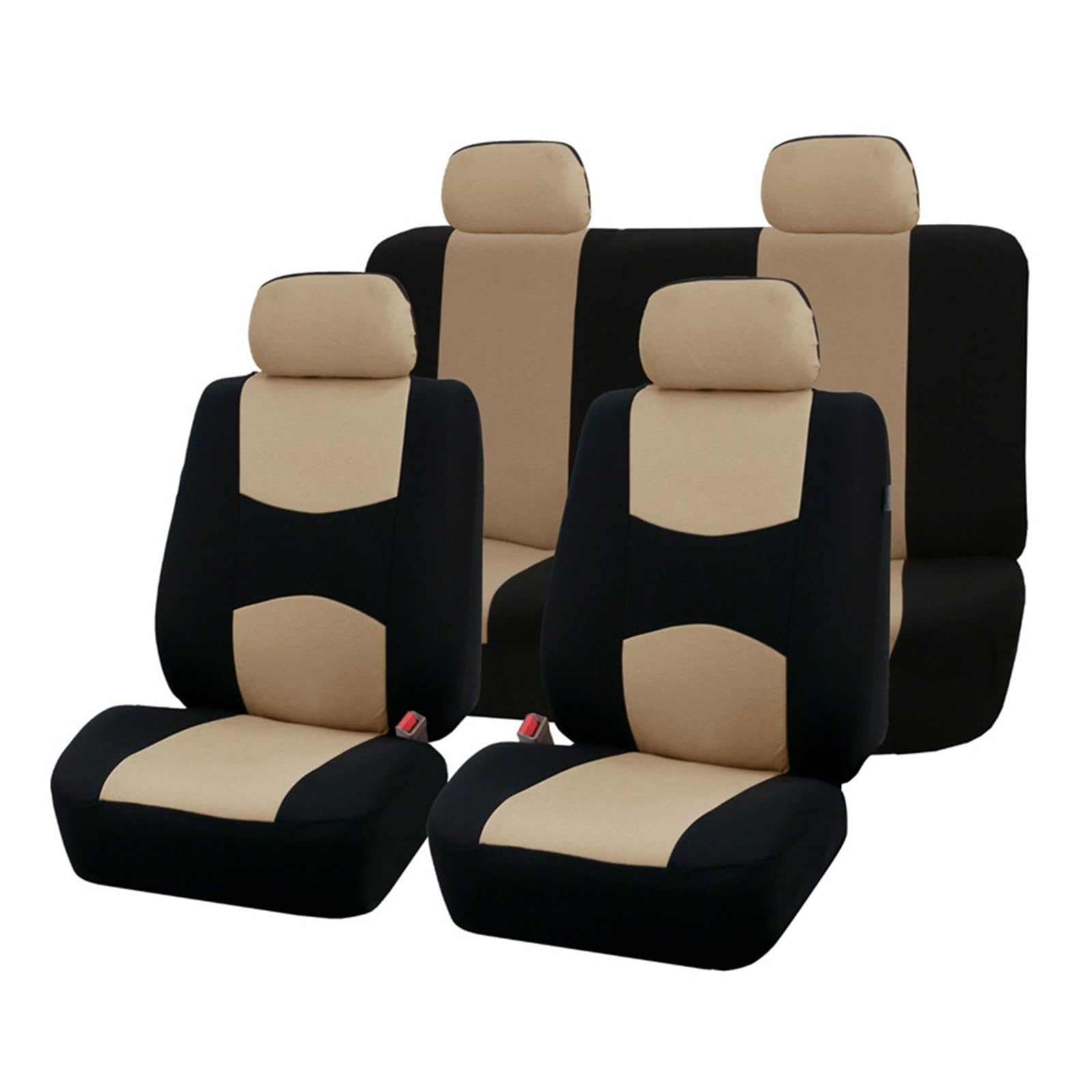 DKPMWD Auto-Sitzbezug Autositzbezug Kissen Universal Sitzschutz Für Armlehne Für Capture Für Clio 4 Für Fluence Für Kadjar Für Scenic 1 2 Autositzbezüge(Beige) von DKPMWD