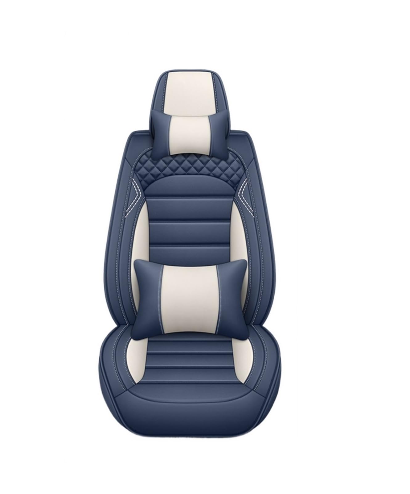 DKPMWD Auto-Sitzbezug Autositzbezug Leder Für Alle Modelle A1 A3 A8 A7 SQ5 A6 Q3 Q5 Q7 A4 A5 Q2 Autozubehör Autositzbezüge(Blue Pillow) von DKPMWD