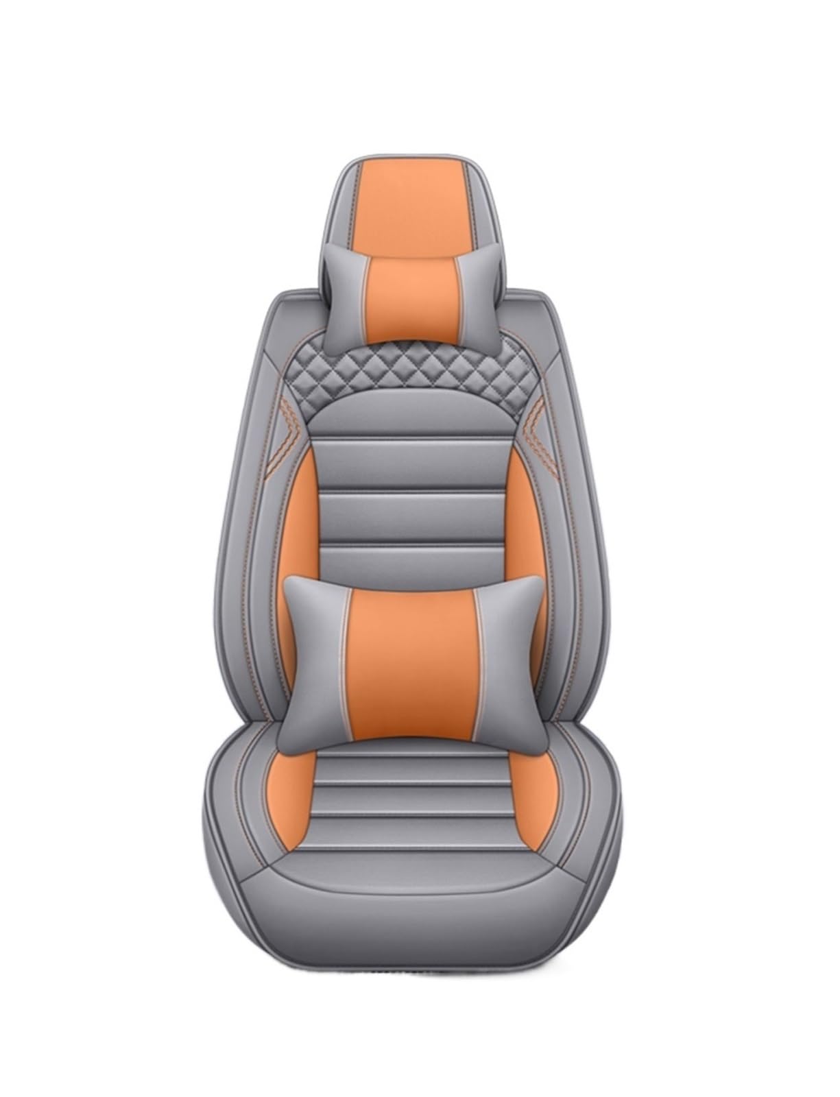 DKPMWD Auto-Sitzbezug Autositzbezug Leder Für Suzuki Für Vitara Für Liana Für Sx4 Für Jimny Für Swift Für Grand Für Vitara Für Kizashi Autositzbezüge(Orange Pillow) von DKPMWD