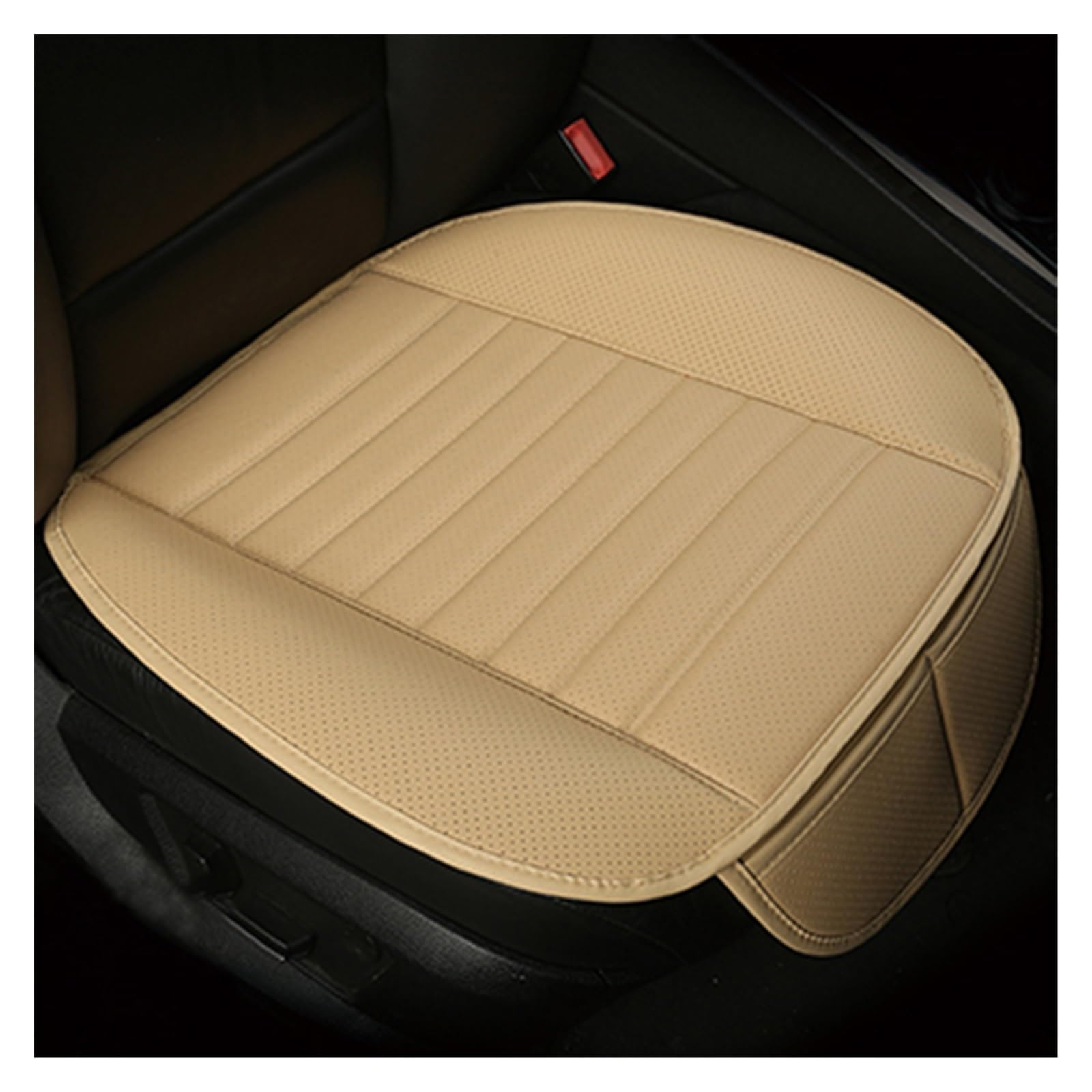 DKPMWD Auto-Sitzbezug Autositzkissen Aus Leder Für Captur Für Logan Für Kadjar Für Trafic Für Scenic Für Armlehne Für Megane Autozubehör Autositzbezüge(1 PCS Beige) von DKPMWD